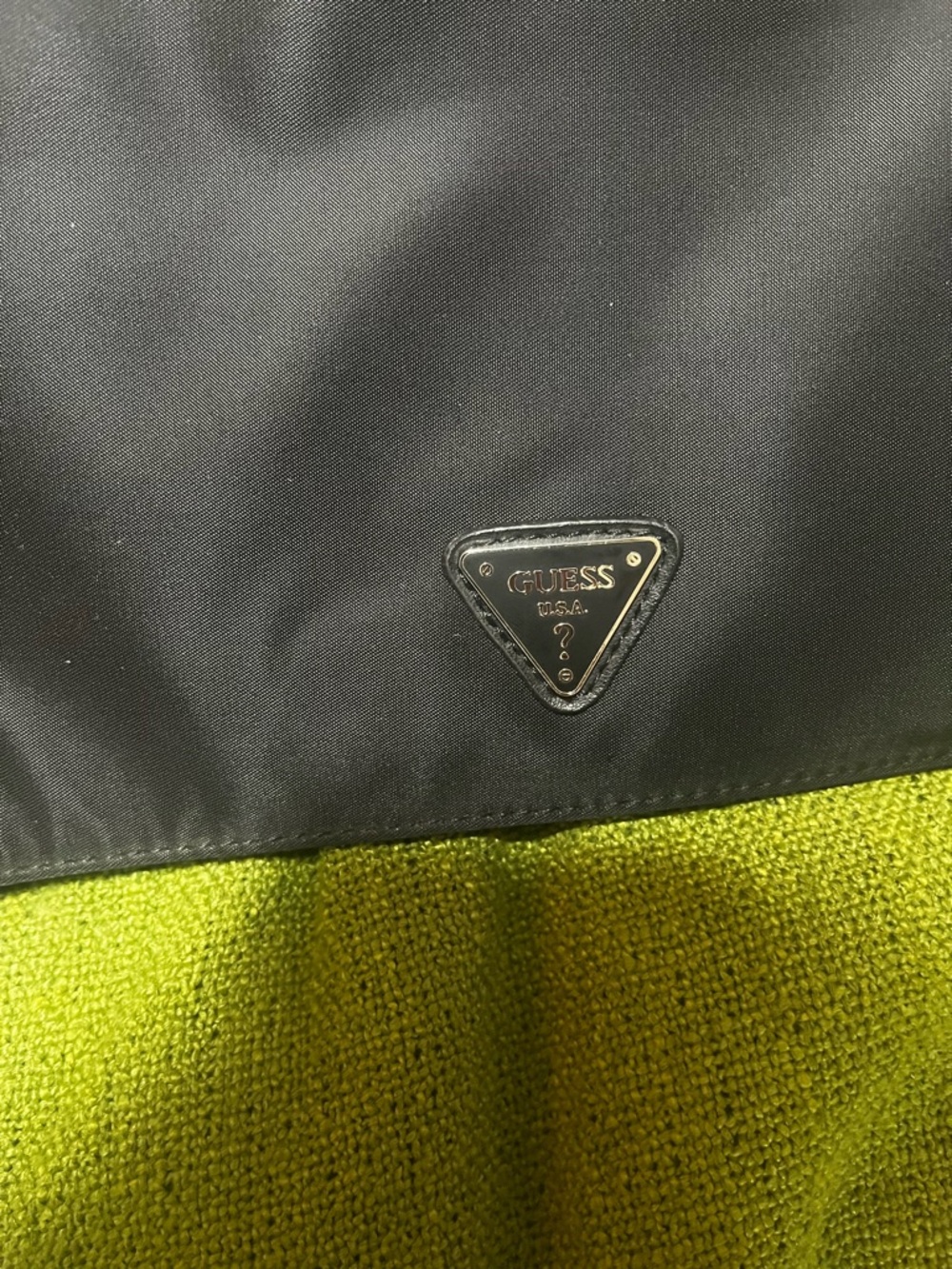 Guess Black Nylon Bag with Triangle Logo